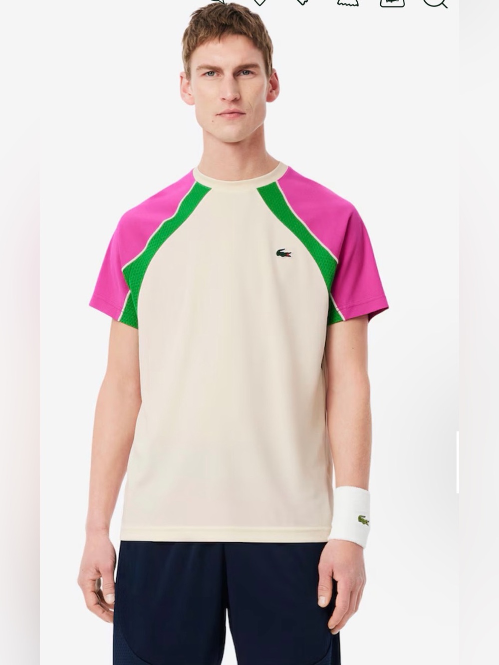 LACOSTE SPORT Ultra Dry Colorblock Tennis T-Shirt - XXL